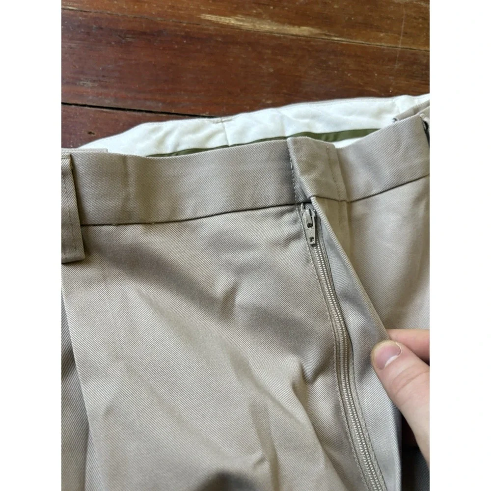 Orvis Ultimate Khaki Pants Mens 40x32 Beige Relaxed Fit Twill Trousers Pleated